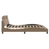 vidaXL Bed Frame "Viana" with LED without Mattress Cappuccino 200x200 cm
