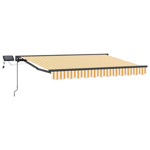 vidaXL Manuell markisram med LED-lampor Gul, Vit, Antracit 3,5 x 2 m