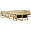 vidaXL Utomhussoffset 9 st Vit och Beige