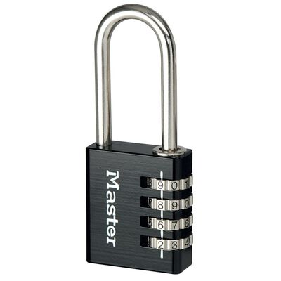 Master Lock Kombinationslås i aluminium svart 40 mm 7640EURDBLKLH