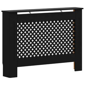 vidaXL Elementskydd svart 112x19x81,5 cm MDF
