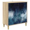 vidaXL Sideboard RAALTE Sonoma-ek 69 x 33 x 75 cm Konstruerat tr&auml;