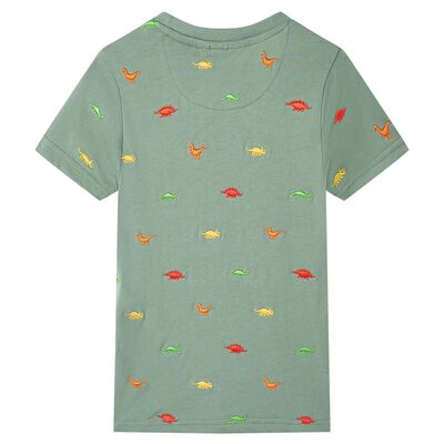 T-shirt med korta ärmar för barn khaki 116