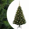 vidaXL Konstgjord julgran med kulor 120 cm 150 LED-lampor Varmvit