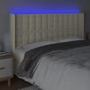 vidaXL S&auml;nggavel LED gr&auml;ddvit 203x16x118/128 cm konstl&auml;der