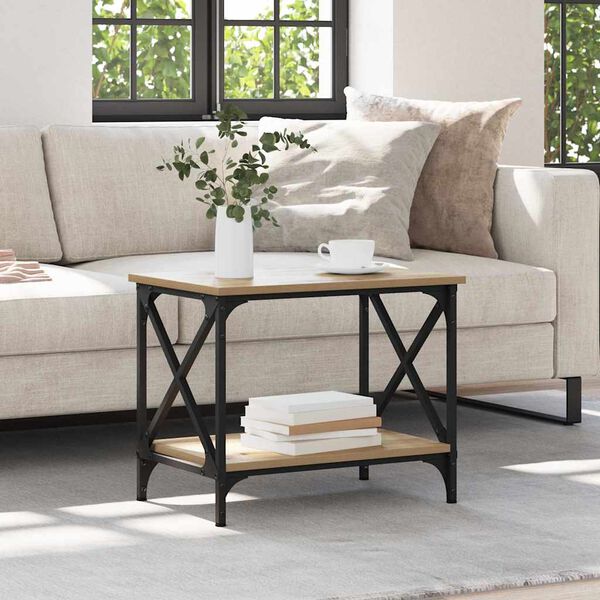 vidaXL Sidobord Artisan Ek 55 x 38 x 45 cm Konstruerat trä