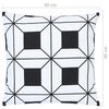 vidaXL Kuddar 2 st svart och vit med tryck 40x40 cm bomull