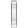 vidaXL Gabioner bågformade 8 st 200x50x160/180 cm galvaniserat järn