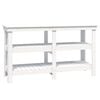vidaXL Arbetsb&auml;nk vit 142,5x50x80 cm massiv furu