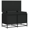 vidaXL F&ouml;rvaringsl&aring;da med lock svart 80x40x51,5 cm konstruerat tr&auml;
