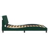 vidaXL Bed Frame without Mattress "Hanko" Dark Green 140x190 cm Velvet