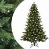 vidaXL Plast Hingad Julgran 120 cm 150 LED-lampor Varmvit