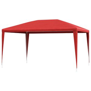 vidaXL Partyt&auml;lt 400 x 300 x 255 cm R&ouml;d PE och st&aring;l