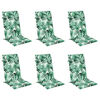 vidaXL Stolsdynor f&ouml;r stolar med h&ouml;g rygg 6 st bladm&ouml;nster oxfordtyg
