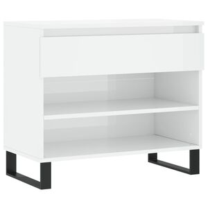 vidaXL Skosk&aring;p vit h&ouml;gglans 70x36x60 cm konstruerat tr&auml;