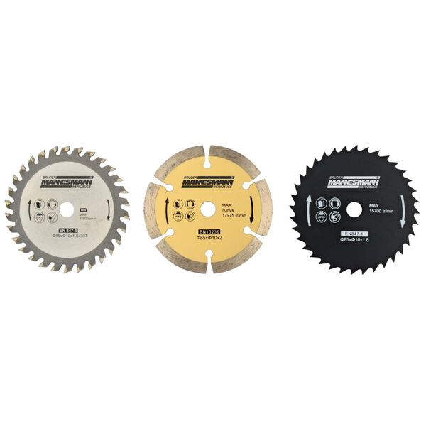 Br&uuml;der Mannesmann Upps&auml;ttning s&aring;gblad f&ouml;r cirkels&aring;g 3 st