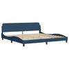 vidaXL Bed Frame without Mattress Blue 200x200 cm Fabric