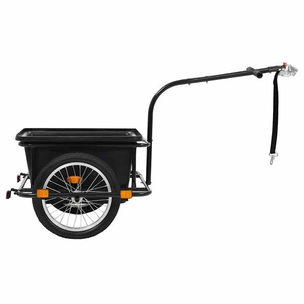 vidaXL Cykelvagn svart 50 kg