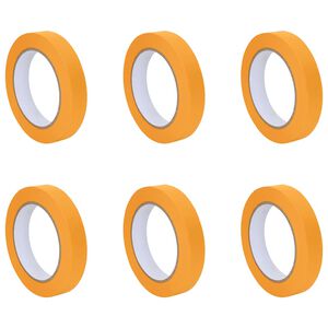 vidaXL Målartape 6 pcs Gul 19 mm x 50 m Papper