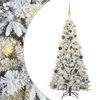 vidaXL Plast Hingad Julgran med 300 LED-lampor Vit 180 cm PE och PVC