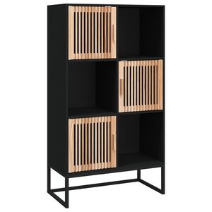 vidaXL Sk&aring;p svart 70x35x125 cm konstruerat tr&auml;