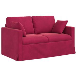 vidaXL Soffa Vinr&ouml;d 138 x 78 x 80 cm Sammet