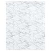 vidaXL M&ouml;beldekal sj&auml;lvh&auml;ftande vit marmor 90x500 cm PVC