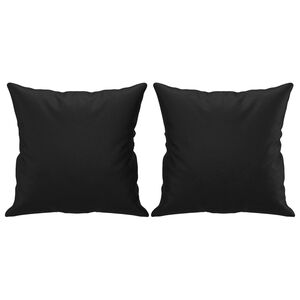 vidaXL Prydnadskuddar 2 st svart 40x40 cm konstl&auml;der