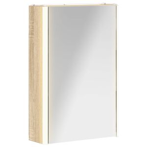 vidaXL Badrumsspegelsk&aring;p Sonoma-ek 33 x 11,5 x 50 cm Konstruerat tr&auml;