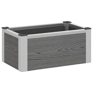 vidaXL Upph&ouml;jd odlingsl&aring;da Gr&aring; 50 x 30 x 22 cm WPC och aluminium