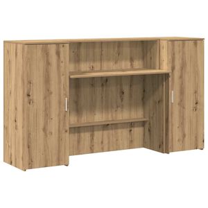 vidaXL Receptionsdisk artisan ek 180x50x103,5 cm konstruerat tr&auml;