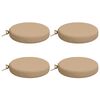 vidaXL 4-delade Sittdynor SOEST 4 st 100% Polyester Sand &Oslash; 40 x 7 cm