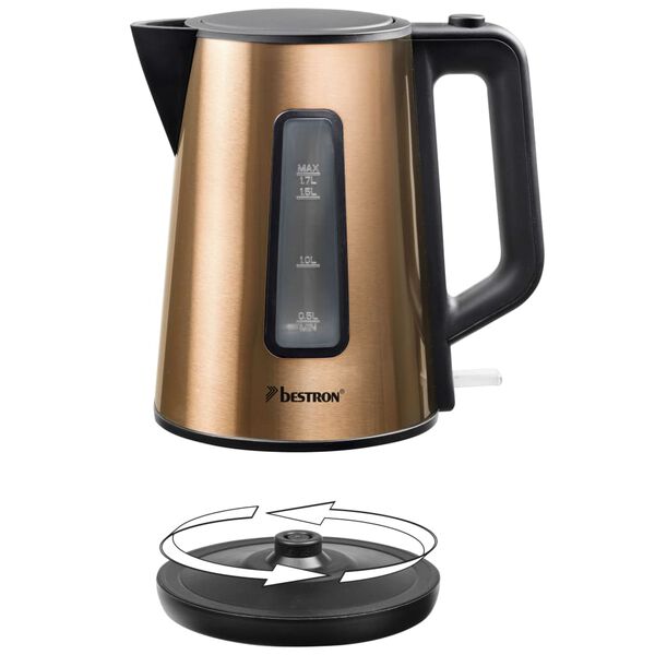 Bestron Sladdl&ouml;s vattenkokare Copper Collection AWK1000CO 1,7 L