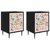 vidaXL Nattduksbord MAINZ 2 st Svart ek 36 x 33 x 51 cm