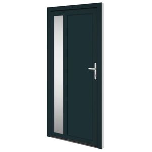 vidaXL Ytterd&ouml;rr antracit 98x200 cm PVC