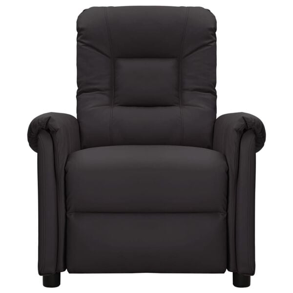 vidaXL Massagef&aring;t&ouml;lj med uppresningshj&auml;lp svart konstl&auml;der