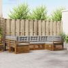vidaXL Utomhussoffset 6 pcs Naturlig och Ljus Gr&aring; Massivt Akaciatr&auml;