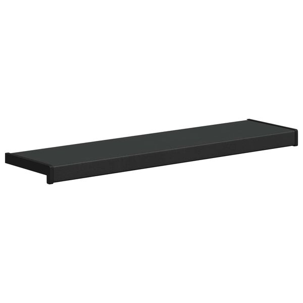 vidaXL F&ouml;nsterbr&auml;da Svart med tr&auml;&aring;dring 80 x 25 x 4,5 cm PVC