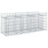 vidaXL Gabion upph&ouml;jd s&auml;ng 150 x 50 x 60 cm Galvaniserat st&aring;l Silver