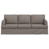 vidaXL Soffa Taupe 201 x 80 x 85 cm tyg