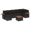 vidaXL Patio Sofa Set 8-sits Black
