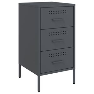 vidaXL S&auml;ngbord antracit 36x39x68 cm st&aring;l