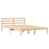 vidaXL S&auml;ngram med huvudgavel Brun 225,5 x 165,5 x 69,5 cm Massiv furu