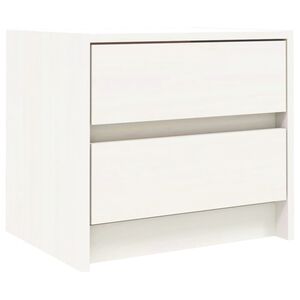 vidaXL S&auml;ngbord vit 40x31x35,5 cm massiv furu