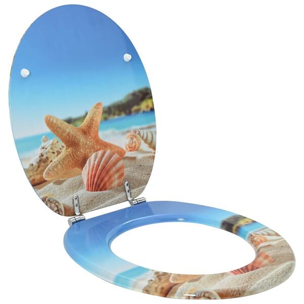 vidaXL Toalettstol Ljusbl&aring; 44 x 38 cm MDF-board