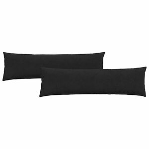 vidaXL Sofakuddar 2 pcs Svart 145 x 40 cm tyg