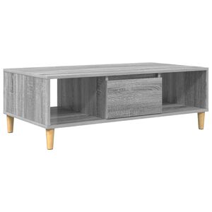 vidaXL Kaffeebord Gr&aring; Sonoma 102 x 55 x 35 cm Konstruerat tr&auml;