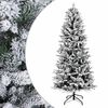 vidaXL Plast Hingad Julgran 150 cm PVC och PE Gr&ouml;n och Vit