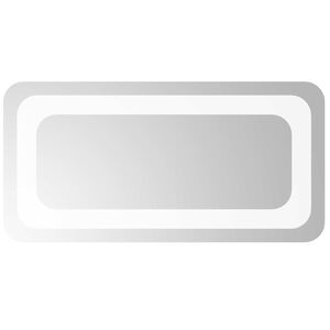 vidaXL LED Badrumsspegel med spegel Transparent 40 x 20 cm h&auml;rdat glas