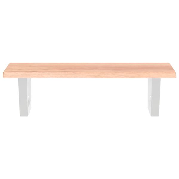 vidaXL V&auml;ggmonterad handfatshylla st&aring;l och massiv ek